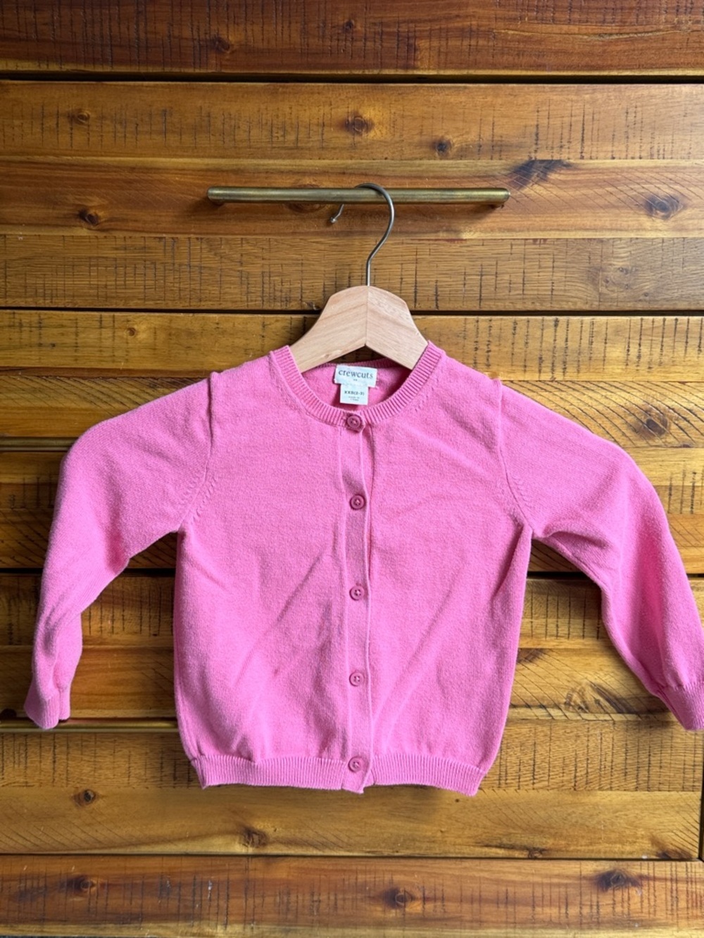 Crewcuts Girls Pink Button-Up Cardigan